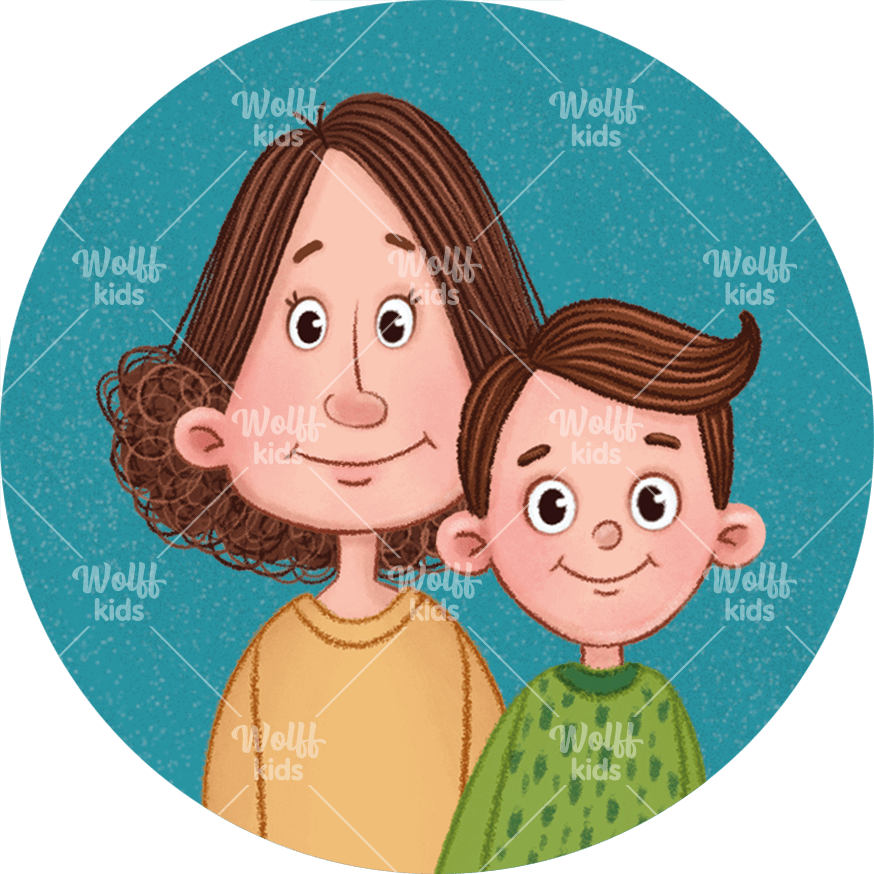 Einzelner Magnet. Miriam und Ben